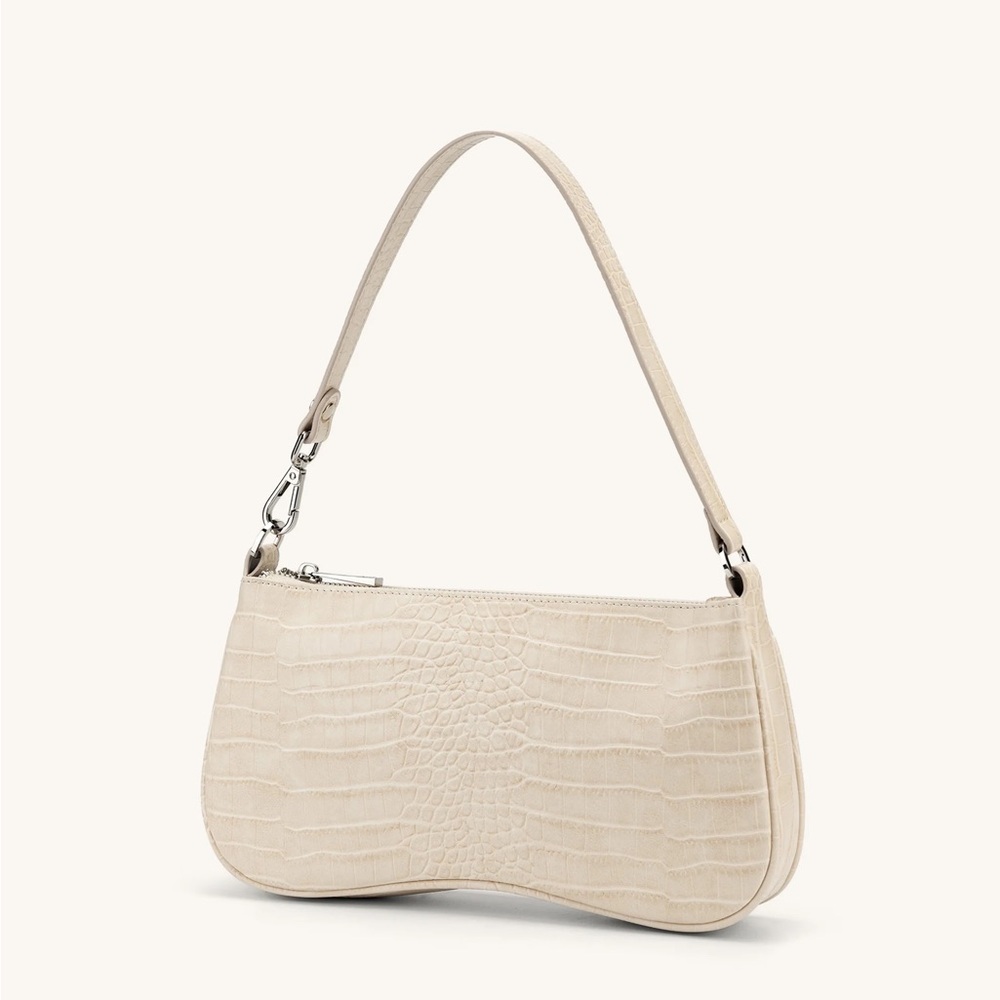 JW PEI Eva Shoulder Handbag - Ivory Croc - Picture 2 of 6